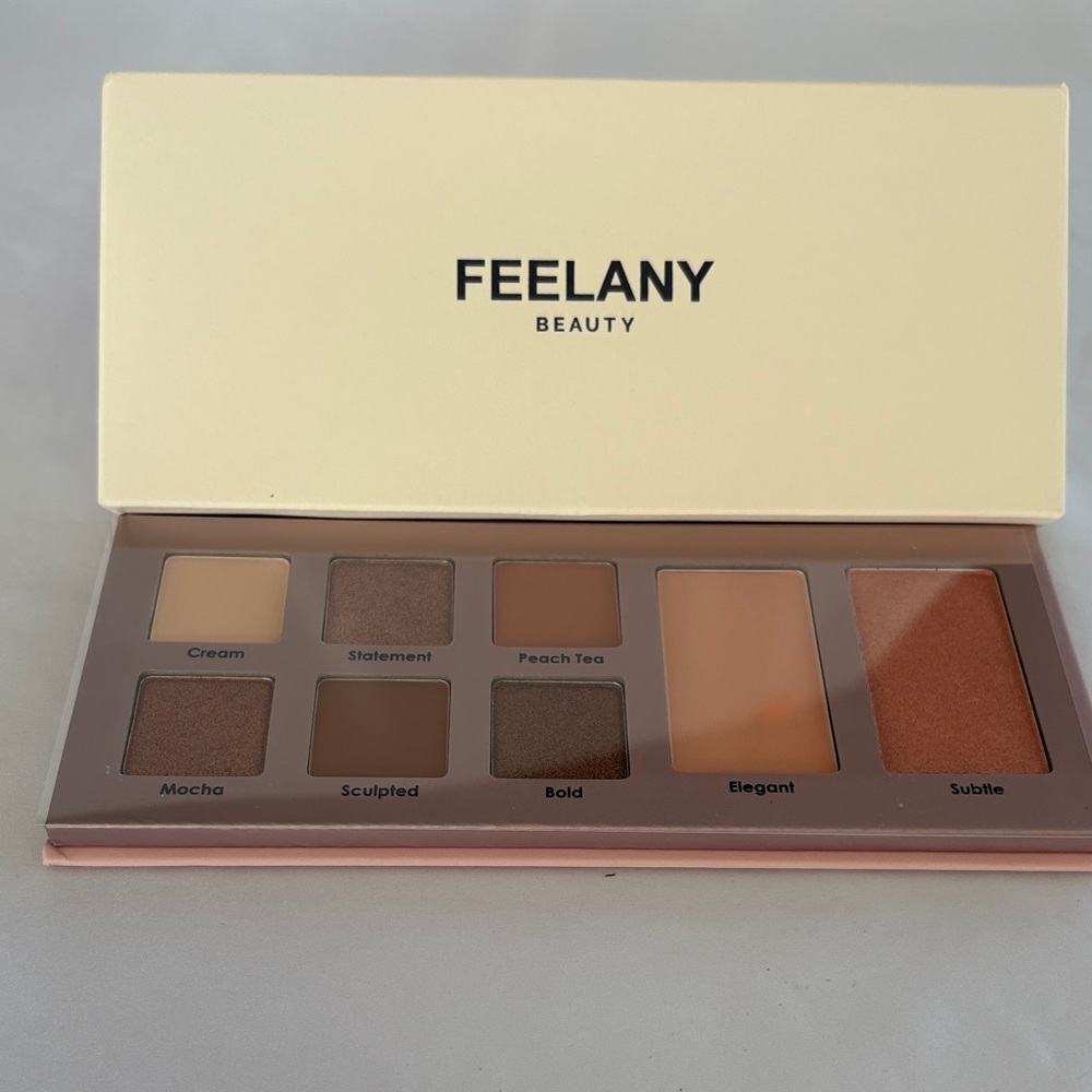 Feelany Beauty Neutral Eyeshadow Palette — Peach & Brown Tones